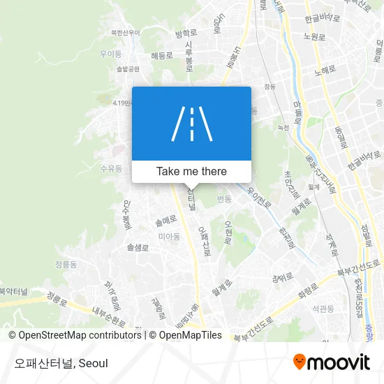 오패산터널 map