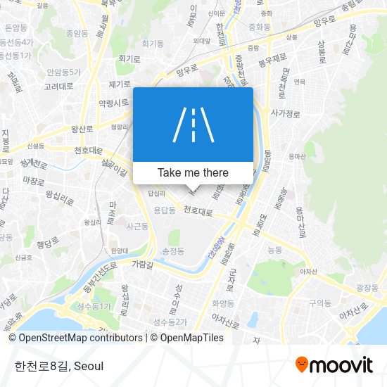 한천로8길 map