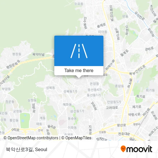 북악산로3길 map