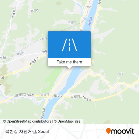 북한강 자전거길 map