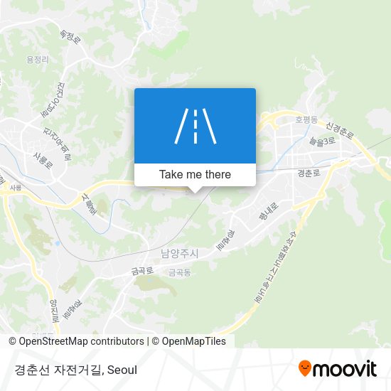 경춘선 자전거길 map