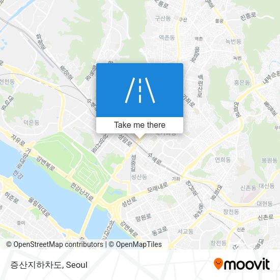 증산지하차도 map