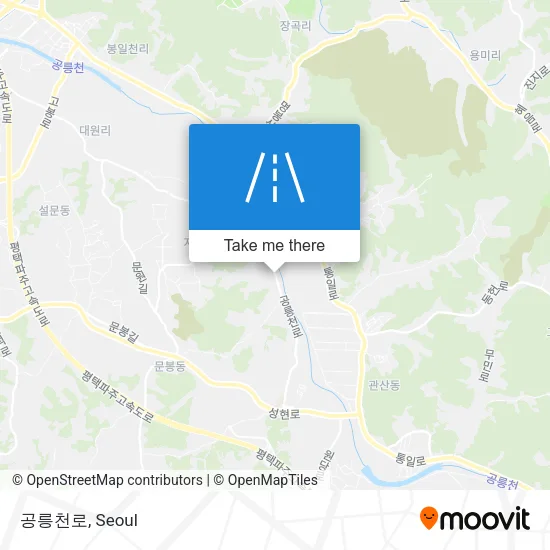 공릉천로 map