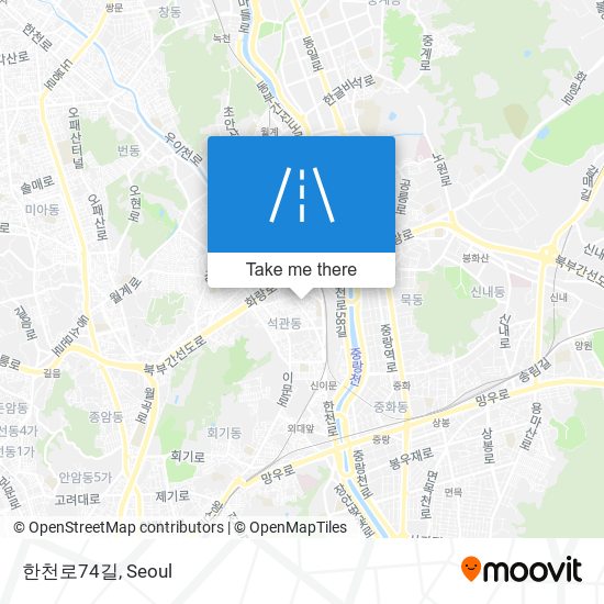 한천로74길 map