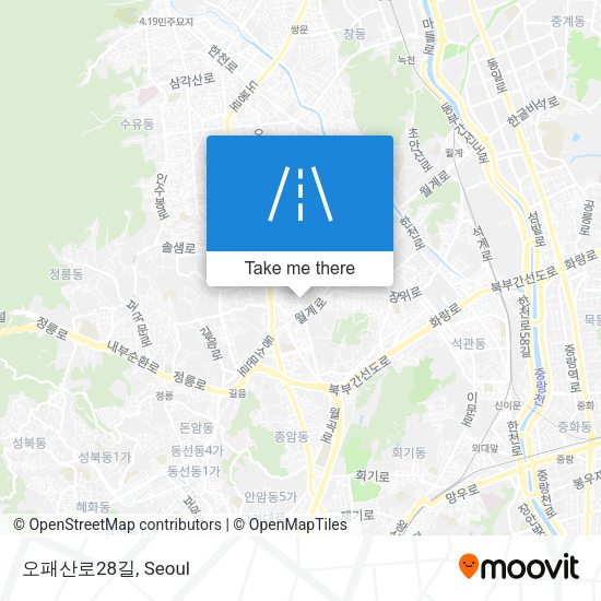 오패산로28길 map