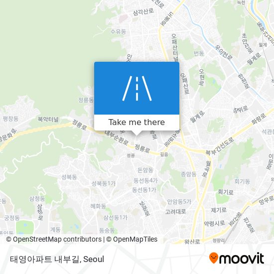 태영아파트 내부길 map