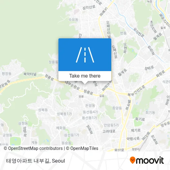 태영아파트 내부길 map
