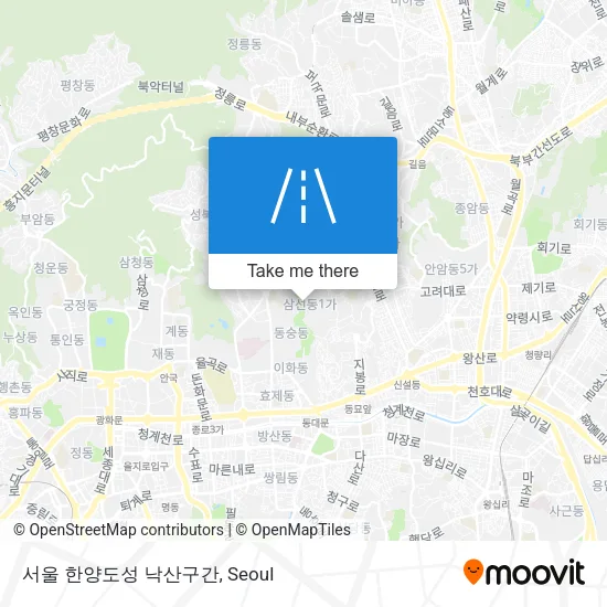 서울 한양도성 낙산구간 map