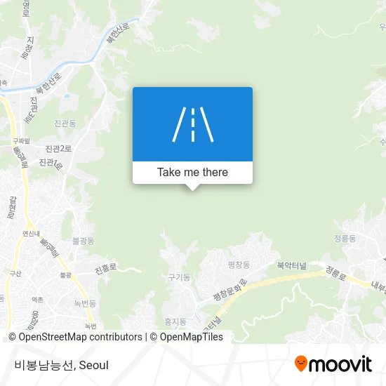 비봉남능선 map