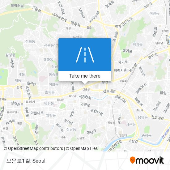 보문로1길 map