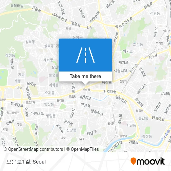 보문로1길 map