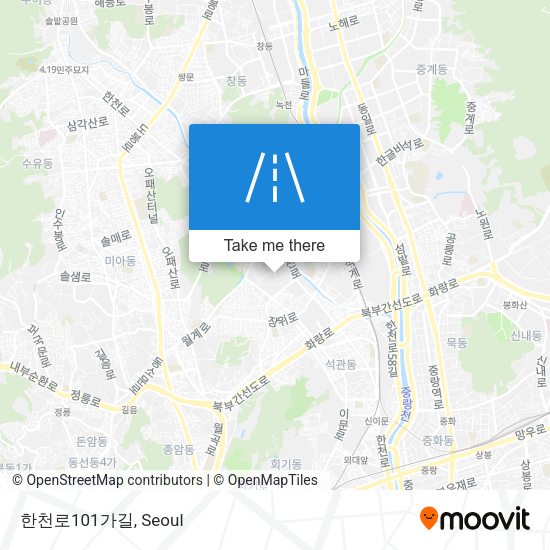 한천로101가길 map