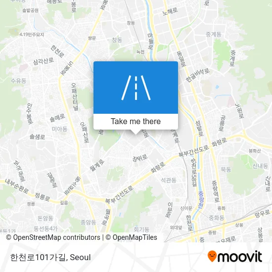 한천로101가길 map