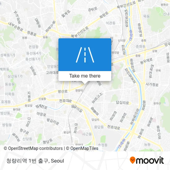 청량리역 1번 출구 map