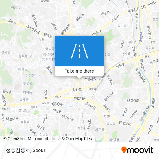 정릉천동로 map