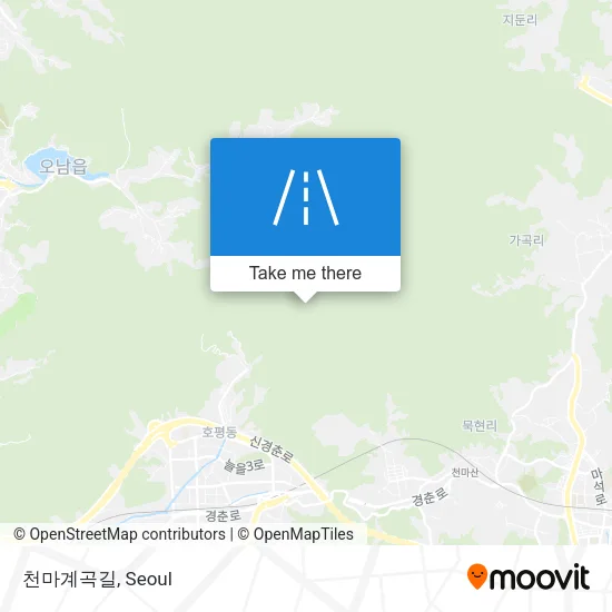 천마계곡길 map