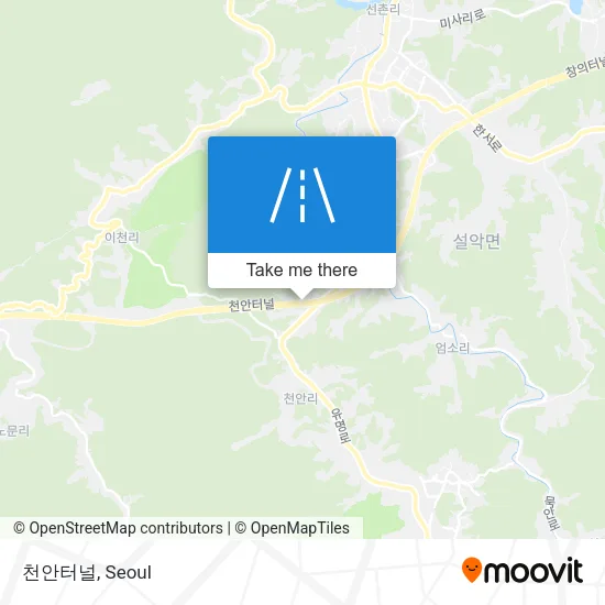 천안터널 map