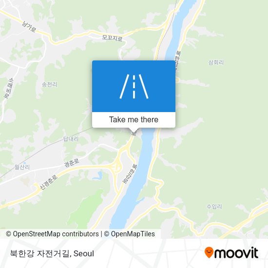 북한강 자전거길 map