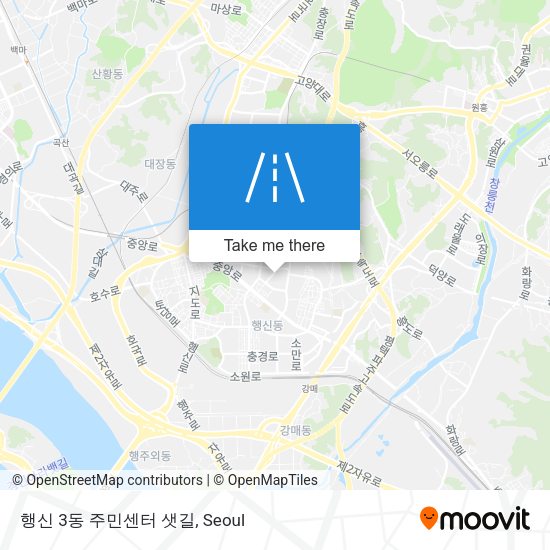행신 3동 주민센터 샛길 map