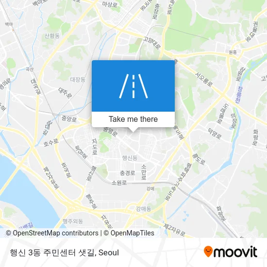 행신 3동 주민센터 샛길 map