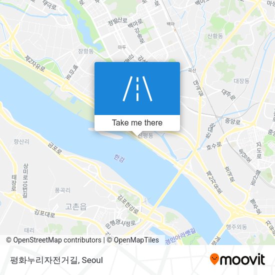 평화누리자전거길 map
