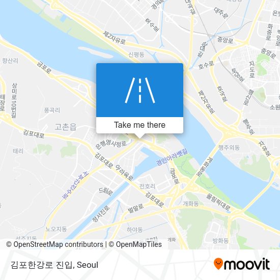 김포한강로 진입 map