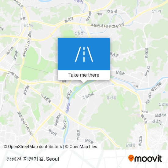 창릉천 자전거길 map