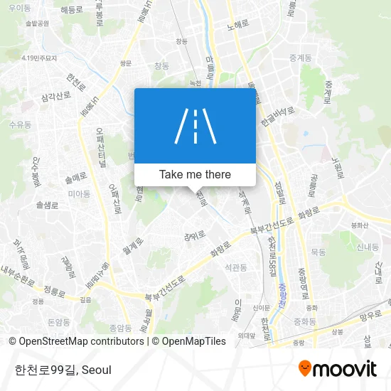 한천로99길 map