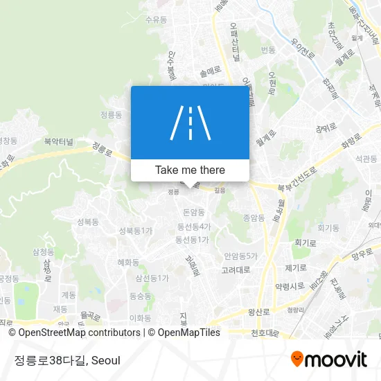 정릉로38다길 map