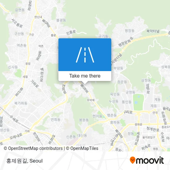 홍제원길 map