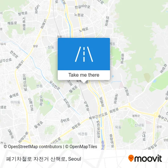 폐기차철로 자전거 산책로 map