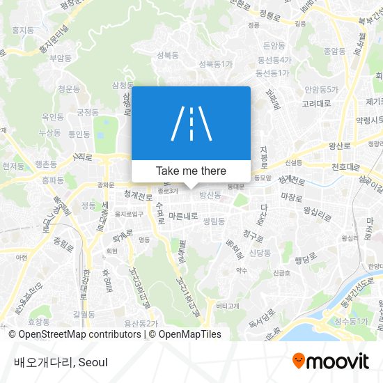 배오개다리 map