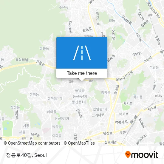 정릉로40길 map