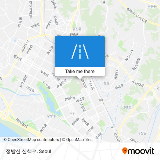 정발산 산책로 map