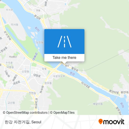 한강 자전거길 map