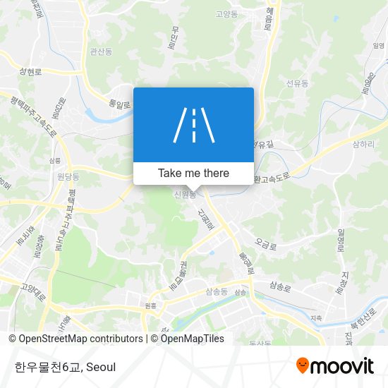한우물천6교 map