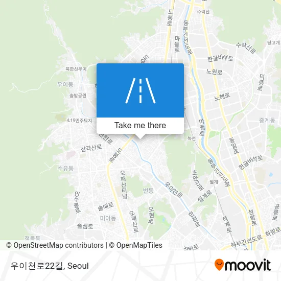 우이천로22길 map