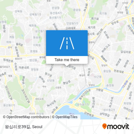 왕십리로39길 map
