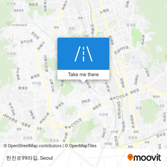 한천로99라길 map