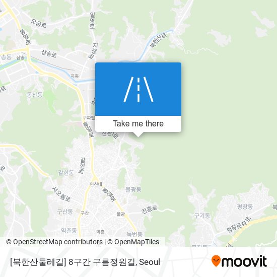 [북한산둘레길] 8구간 구름정원길 map