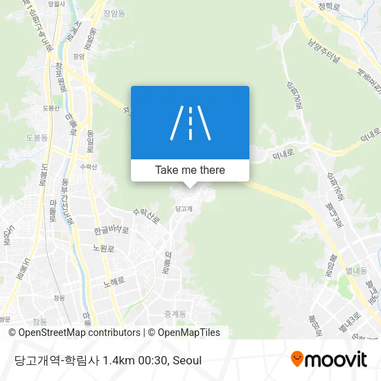 당고개역-학림사 1.4km 00:30 map