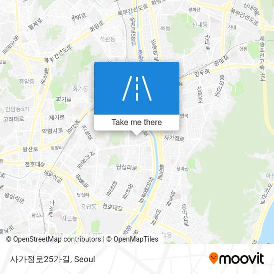 사가정로25가길 map