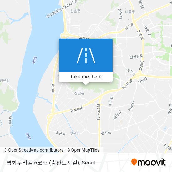 평화누리길 6코스 (출판도시길) map