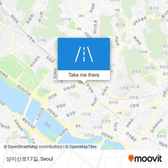 성미산로17길 map