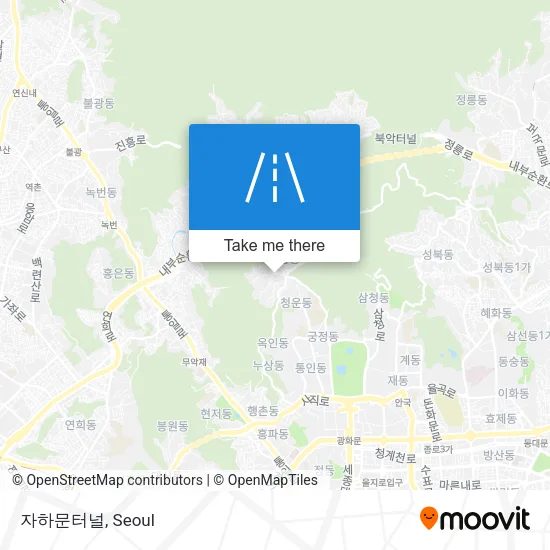 자하문터널 map