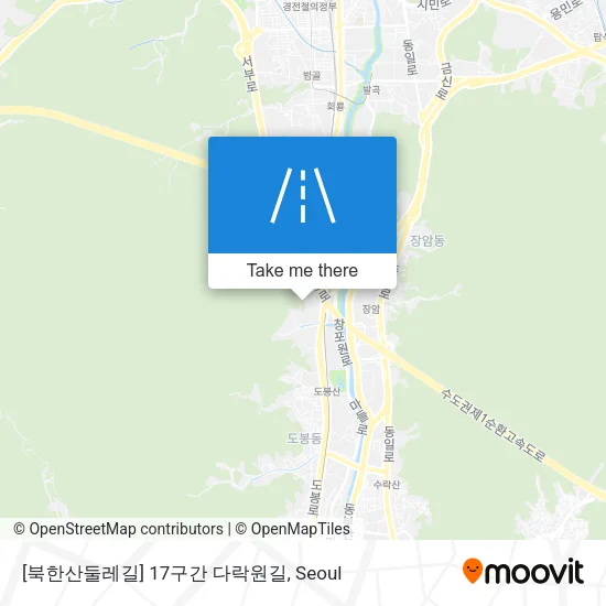 [북한산둘레길] 17구간 다락원길 map