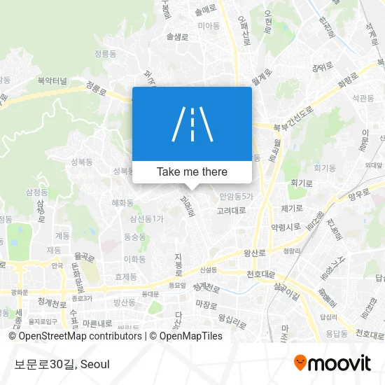보문로30길 map