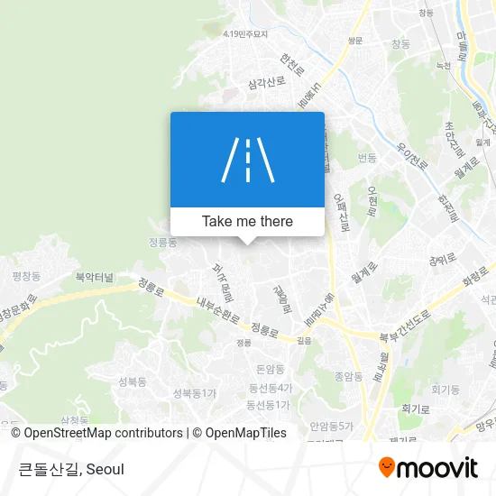 큰돌산길 map