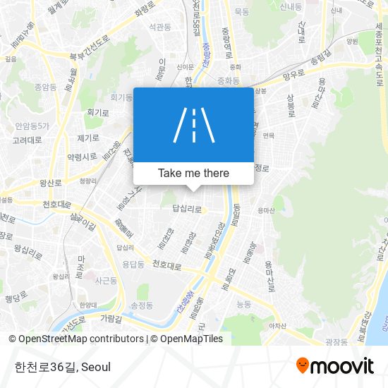 한천로36길 map