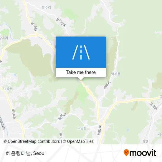 혜음령터널 map
